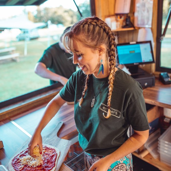 Draft beer, Wine, hot food and coffee at the embers snack bar